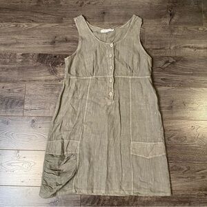 Lavina Temple Linen‎ dress Made in Italy women’s large